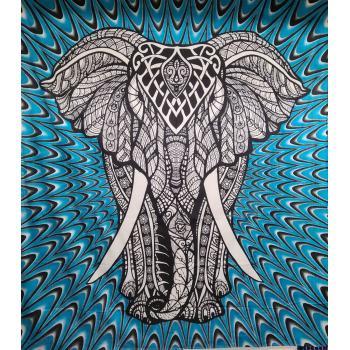 KTQ-3 Queensize Tapestry with 3D Elephant