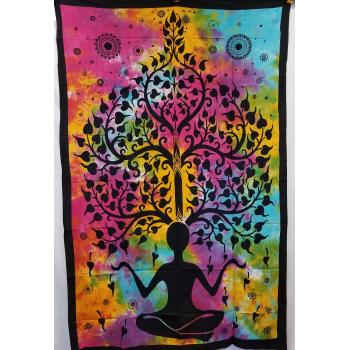 KTQ-33 Queensize Tapestry with Yoga Tree