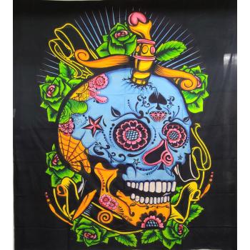 KTQ-7 Queensize Tapestries with Skull
