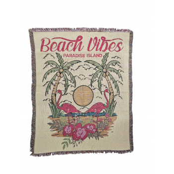 PT-683 Jacquard Beach Vibes printed Blanket 50 x 60 inches