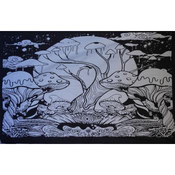 KTP-112 Twinsize Tapestry with Mushroom Kingdom