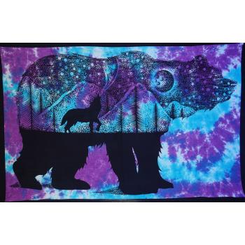 KTP-119 Twinsize Tapestry with California Bear