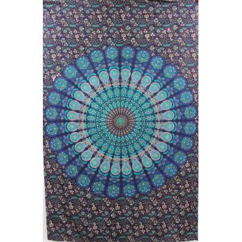 KTP-23 Twinsize Tapestry with Feathers Mandala