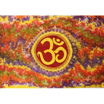 KTP-25 Twinsize Tapestry with Om Tie Dyed