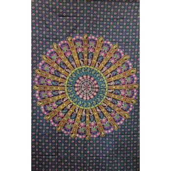 KTP-35 Twinsize Tapestry with Mirchi Mandala
