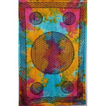 KTP-43 Twinsize Tapestry with Flower of Life Multi
