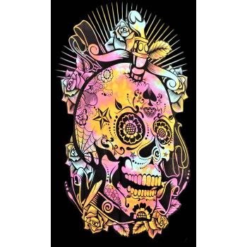 KTP-51-A Twinsize Tapestry with Skull