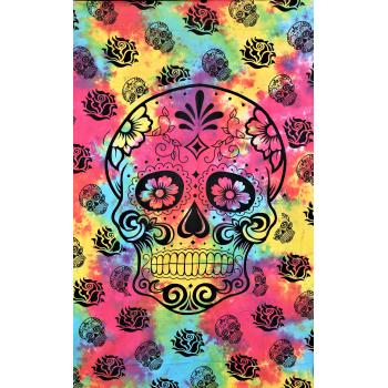 KTP-52A Twinsize Tapestry with Sugar Skull