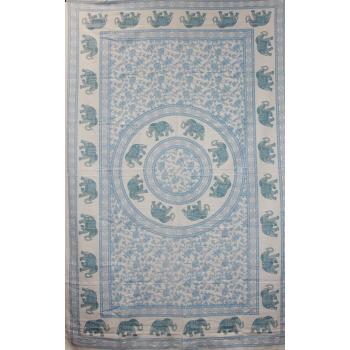 KTP-65 Blue & White Ele Twinsize Tapestry