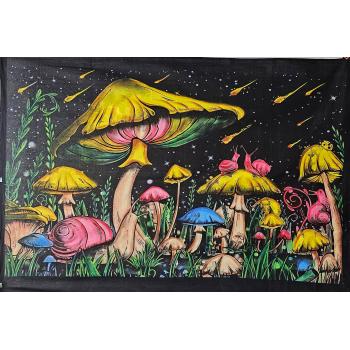 KTP-121 Twinsize Tapestry with Mushroom & Snail