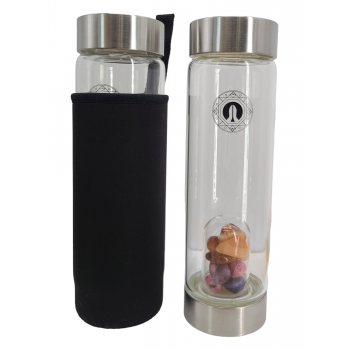 WB-8 Glass Bottle with dome to Fill Your Own Stones 