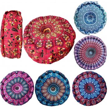 MRP-02 Mandala Round Puff with handle 17 inch