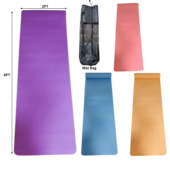 Yogamat-2 Yoga Mat Non Slip, Eco Friendly Fitness Exercise Mat with Carrying Bag