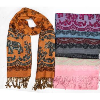 KIS-27D Pashmina Elephant Scarves