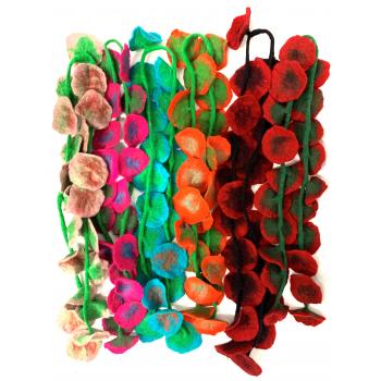 KIS-36 Felt Flower Vine Scarves
