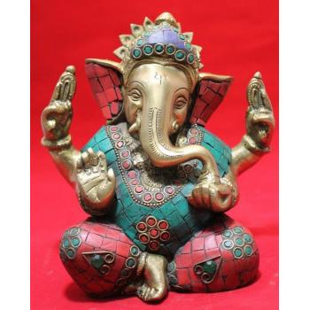 2480 Brass Stone Setting Ganesh