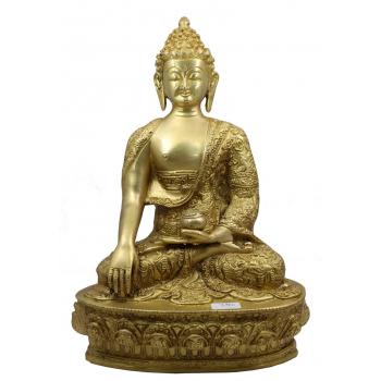 3000 Brass Buddha Statue 12 Inch