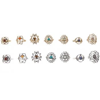 B7CR Brass Set Of 7 Chakra Rings