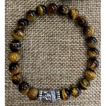 BB8-35A Tiger Eye with Buddha 8mm