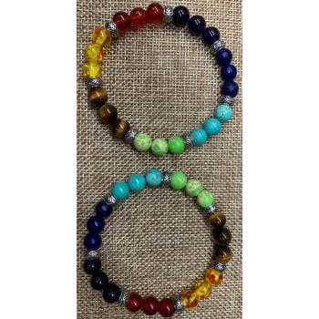 BB8-49 Seven Chakra Bracelets 8mm