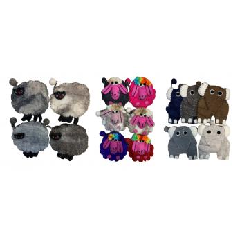 Feltcoin-01 Wool Felted animal coin Purses