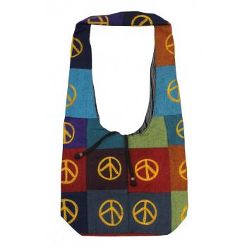 KIB-107-Peace Cotton Multi Peace Hobo Bag