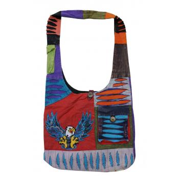 KIB-1756 Cotton Hobo Bag with Eagle