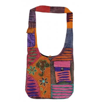 KIB-1771 Cotton Hobo Bag with Elephant Head