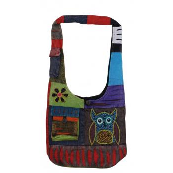 KIB-1776  Cotton Hobo Bag with Owl