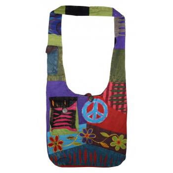 KIB-1781 Cotton Hobo Bag with Peace