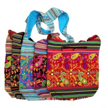 KIB-1815 Cotton Embroidery Hobo Bag