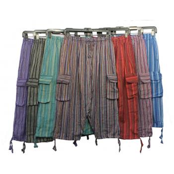 KIG-15 Stripe Cotton 3/4 Capri Trouser