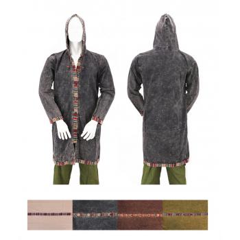 KIJ-08 Cotton Long Stonewash Hoodie With Pocket