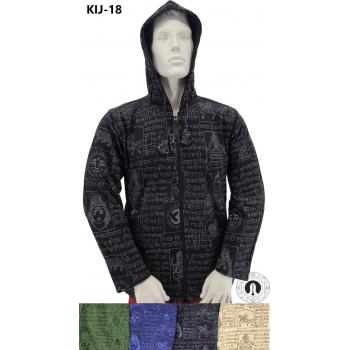 KIJ-18 Knit Fleece Lined Printed Jacket