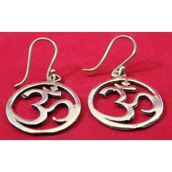 KIJ-39 Brass Om Earrings
