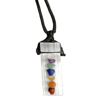 KIJP-103 Selenite Chakra Pendents