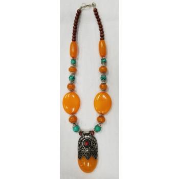 KIN-25 Tibetan Resin Amber Necklaces