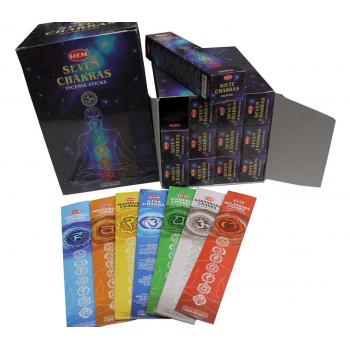 KINS-36 Hem 7 Chakra Incense pack of 12 