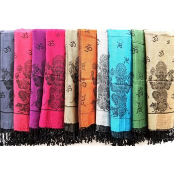 KIS-21 Rayon Om Ganesh Scarves