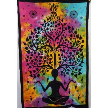 KTP-38 Twinsize Tapestry with Yoga Tree Multi