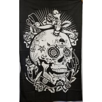 KTP-51 Twinsize Tapestry with Skull