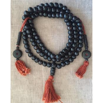 Mala-16C Bone Mala 8mm Black