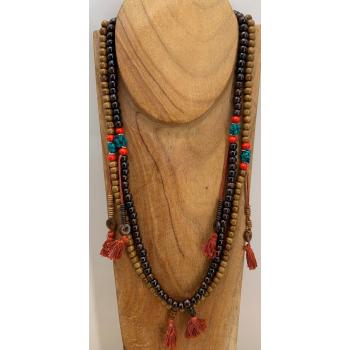 Mala-60 Bone With Turquise Mala