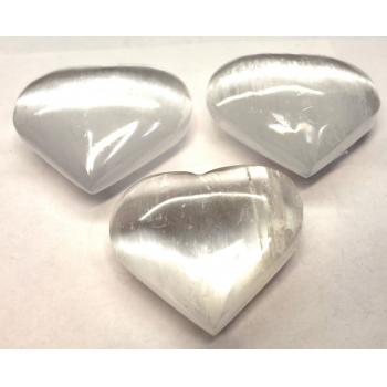 Nage-21 Selenite Mini Hearts