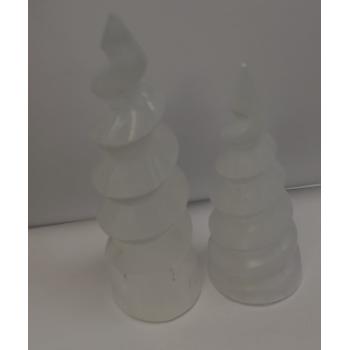 Nage-25 Selenite Spiral Tower 4-5 Inch