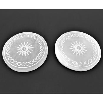 Nage-38 Selenite Sun Moon Plate