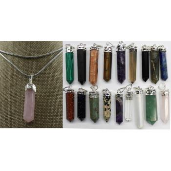 Nage-8 Stone Pencil Pendent with Chain