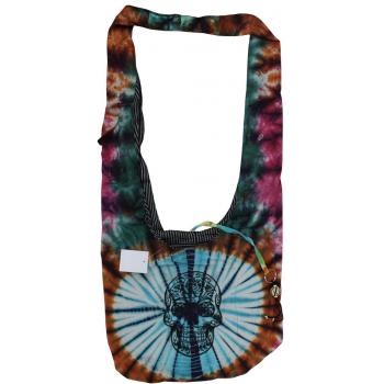 NSB-292-SSkull Cotton TD Sugar Skull Print Side Bags