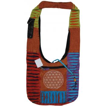 NSB-293-FOL Cotton Razor cut Flower of life Print Bags 