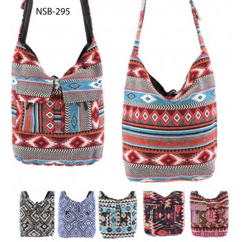 NSB-295-Jacquard Hobo Bags with 2 front Pocket